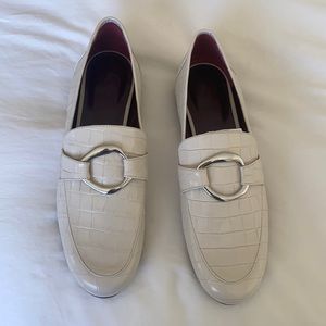 NWT Staud Buckle Leather Loafers